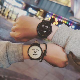 Arrow Print Couple Matching Strap Watch