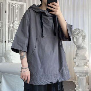 3/4-sleeve Utility Hoodie