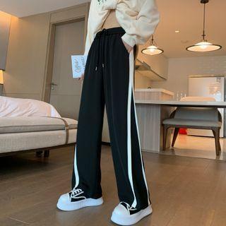 Two-tone Loose Fit Pants (various Designs)