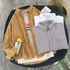 Japanese Character Embroidered Shirt