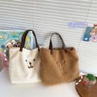Cartoon Fleece Mini Tote Bag
