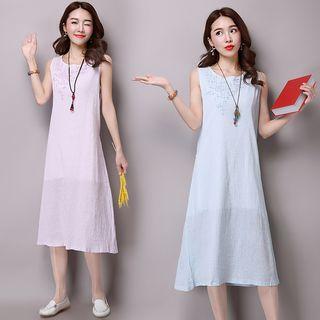 Sleeveless Midi A-line Dress