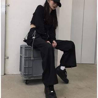 Butterfly Chain Plain Cargo Pants