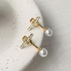 Sterling Silver Faux Pearl Stud Earring