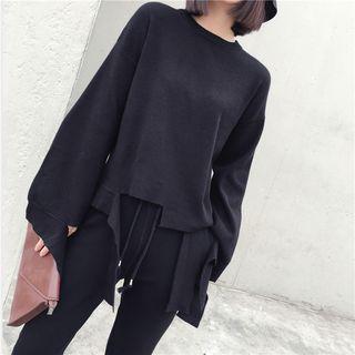 Loose-fit Ripped Knit Top