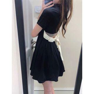 Open-back Lapel Dress