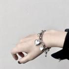 Heart Chained Layered Bracelet As Shown In Figure - One Size