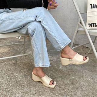 Two-way Tie-ankle Wedge-heel Sandals