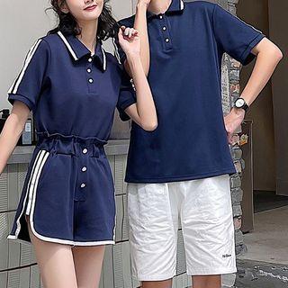 Couple Matching Short-sleeve Polo Shirt / Shorts / Set