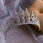 Wedding Rhinestone Crown Tiara White - One Size