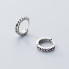 Chain Hoop Earring 1 Pair - Silver - One Size