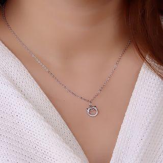 Tiger Necklace 1 Pc - Silver - One Size