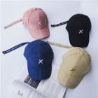 Strap Detail Embroidery Baseball Cap