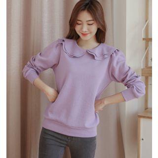 Ruffled-collar Pullover