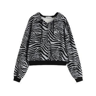 Zebra Zip Hoodie