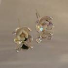 Flower Faux Pearl Earring 1 Pair - Threader Earrings - S925 Silver - White - One Size