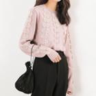 Lace Detail Long-sleeve Knit Top