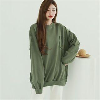 Patch-pocket Oversize Sweatshirt
