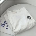 Long-sleeve Embroidered T-shirt Off-white - One Size