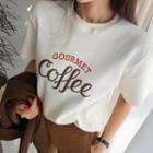 Coffee Letter Short-sleeve T-shirt