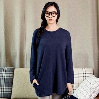 Round-neck Drop-shoulder Pullover