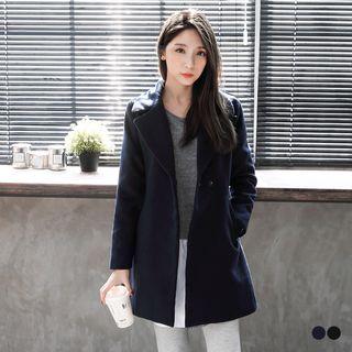 Single-buttoned Woolen Suit Coat