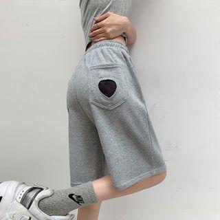 Heart Patched Shorts