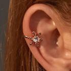 Rhinestone Floral Ear Cuff