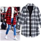 Applique Plaid Long Shirt