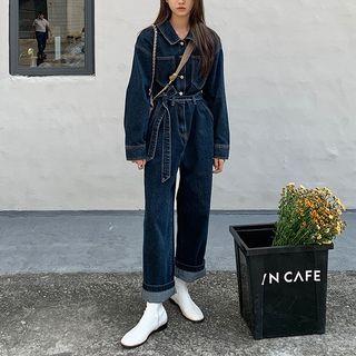 Cargo Denim Jumpsuit