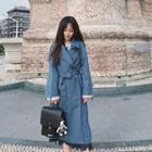 Tie-front Long Trench Coat