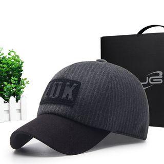 Lettering Striped Cap
