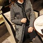 Crew-neck Zip-up Tweed Jacket