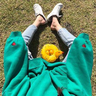 Heart Loose-fit Fleece Pullover