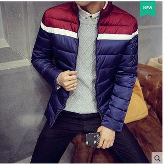 Colour Block Padded Coat