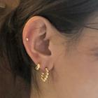 Set Of 3 Pairs: Alloy Earring Set Of 3 Pairs - Gold - One Size