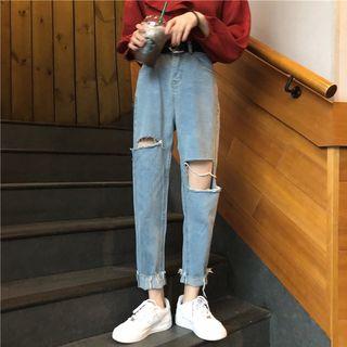 Cutout High Waist Jeans
