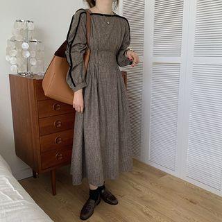 High-waist Retro Plaid Dress