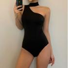 Halter One-shoulder Swimsuit