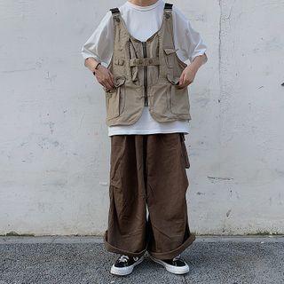 Cargo Vest / Wide-fit Cargo Pants