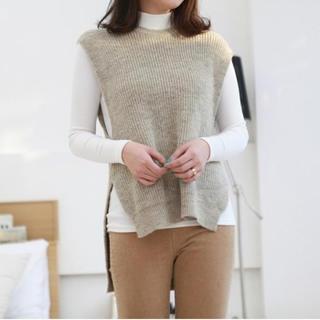 Mock-neck Slim-fit Top
