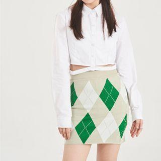 Cropped Cut-out Shirt
