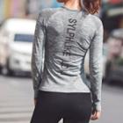 Long-sleeve Letter Sports Top