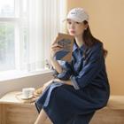 Two-way Long Denim Shirt Dress