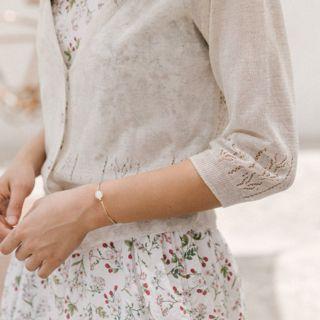 3/4-sleeve Crochet Cardigan
