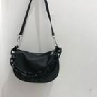 Chain Zip Nylon Crossbody Bag Black - One Size