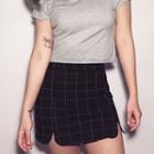Plaid A-lined Skirt