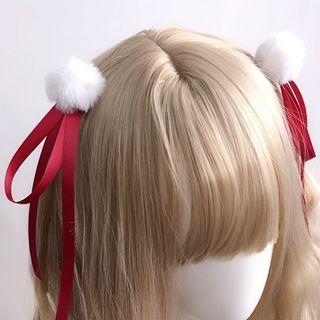 Set Of 2: Pom Pom Hair Tie