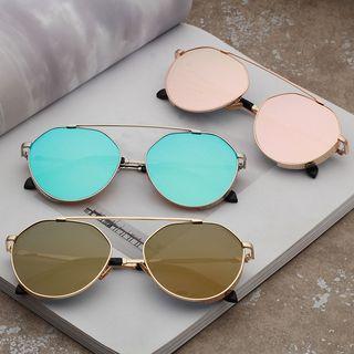Mirrored Metal Frame Sunglasses