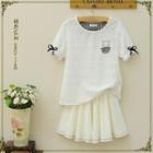 Set: Embroidered Top + Skirt